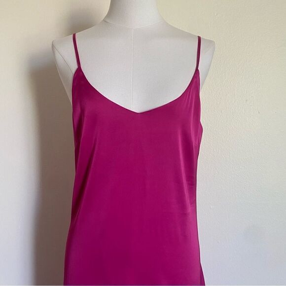 The Drop Ana Silky V-Neck Midi Slip Dress NWT Size XS - Picture 7 of 15